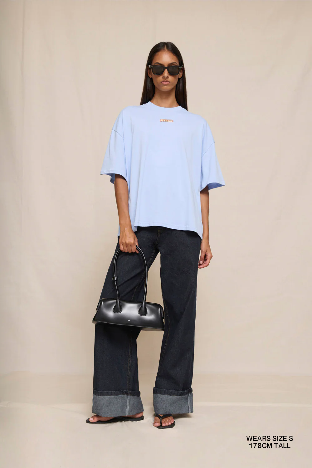 DOUCETTE In Bloom Compact Tee - Light blue