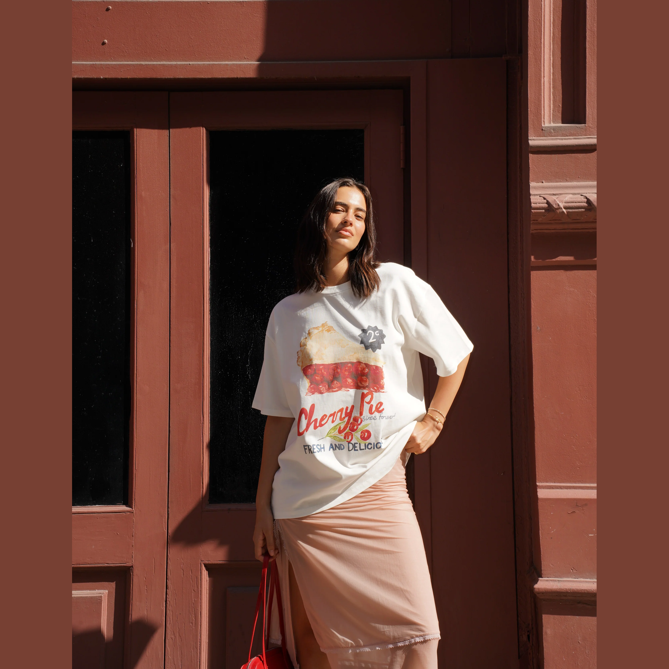 MAKE THE LABEL Cherry Pie Oversize Tee