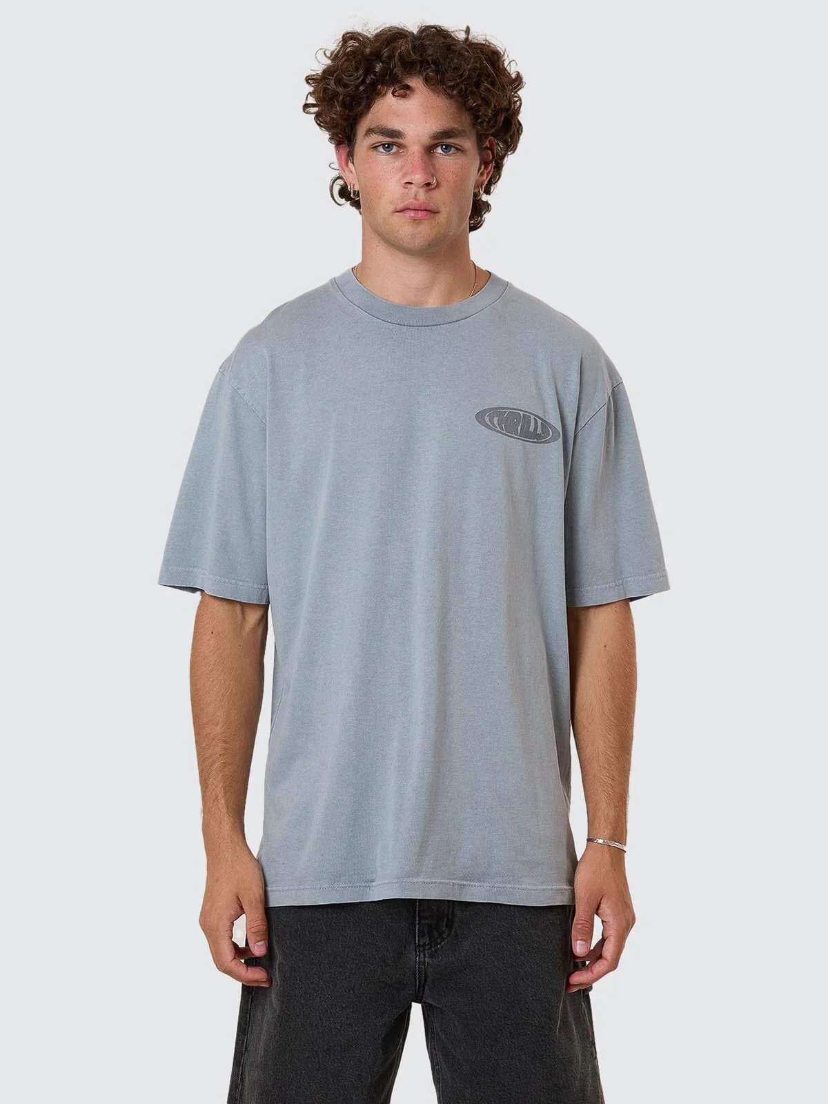 THRILLS Shadowless oversize fit tee - Smog