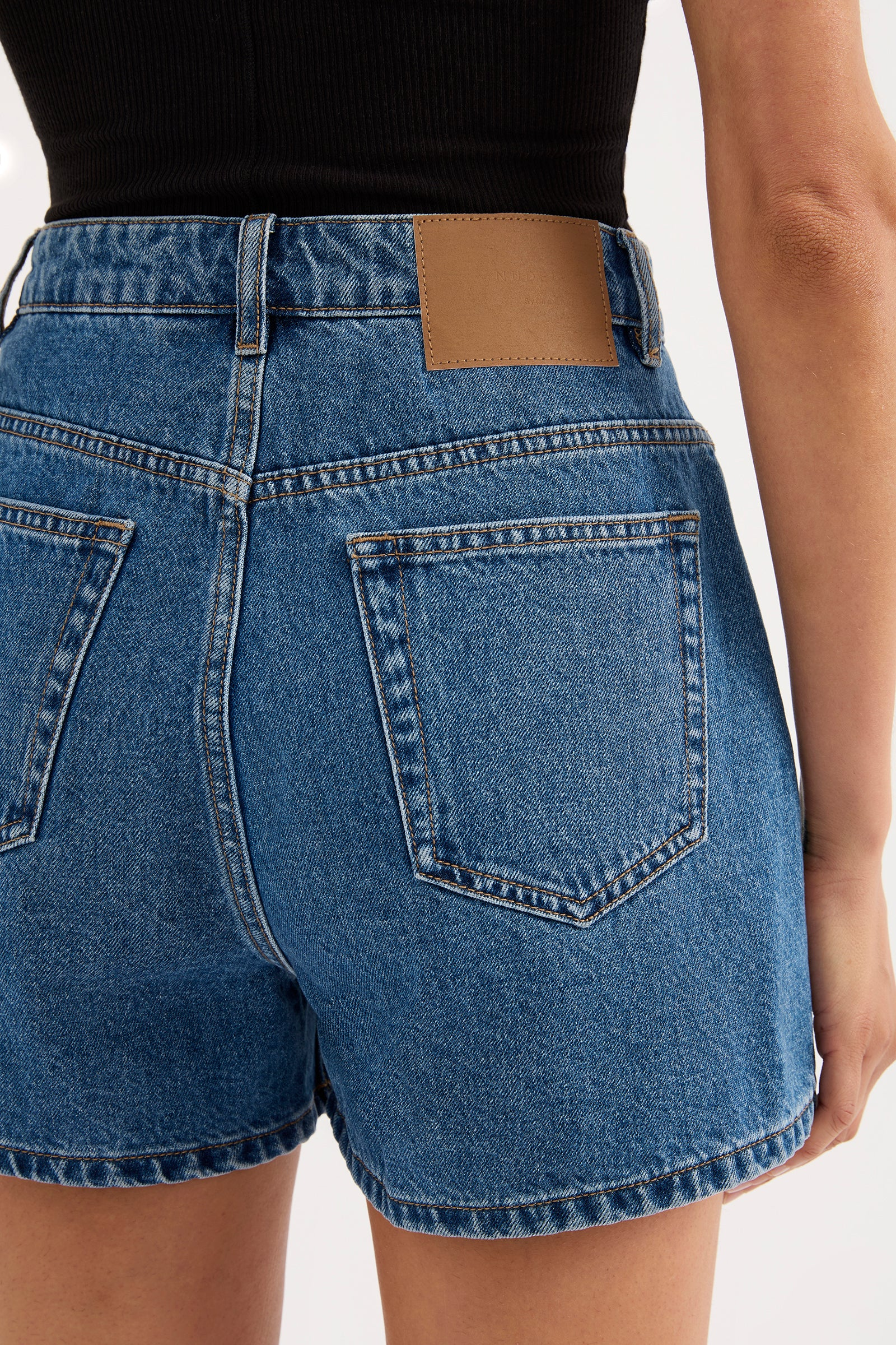 NUDE LUCY Organic Mom Short - Royal Blue