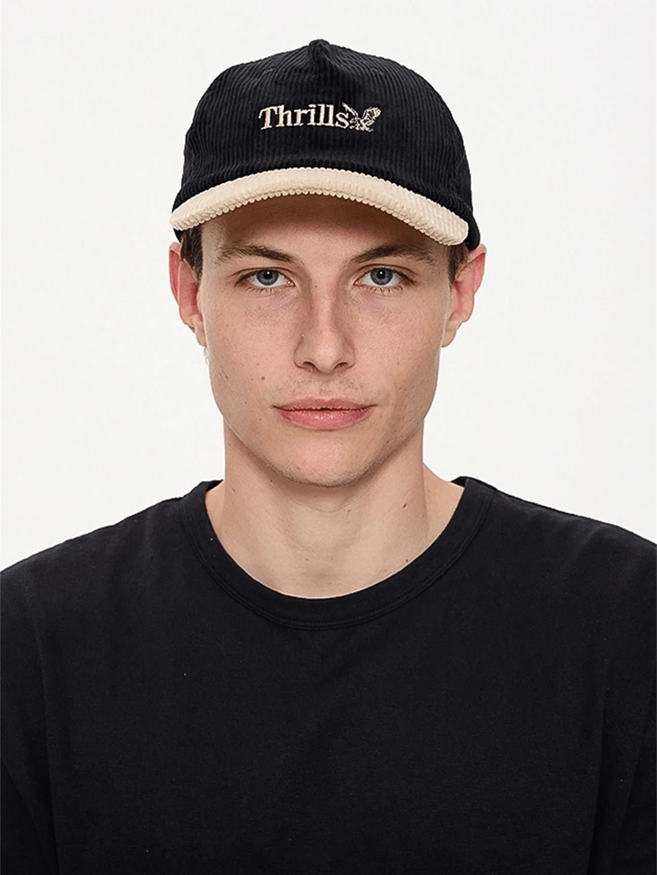 THRILLS Thrills Workwear 5 Panel Cap - Black - Green Sheen
