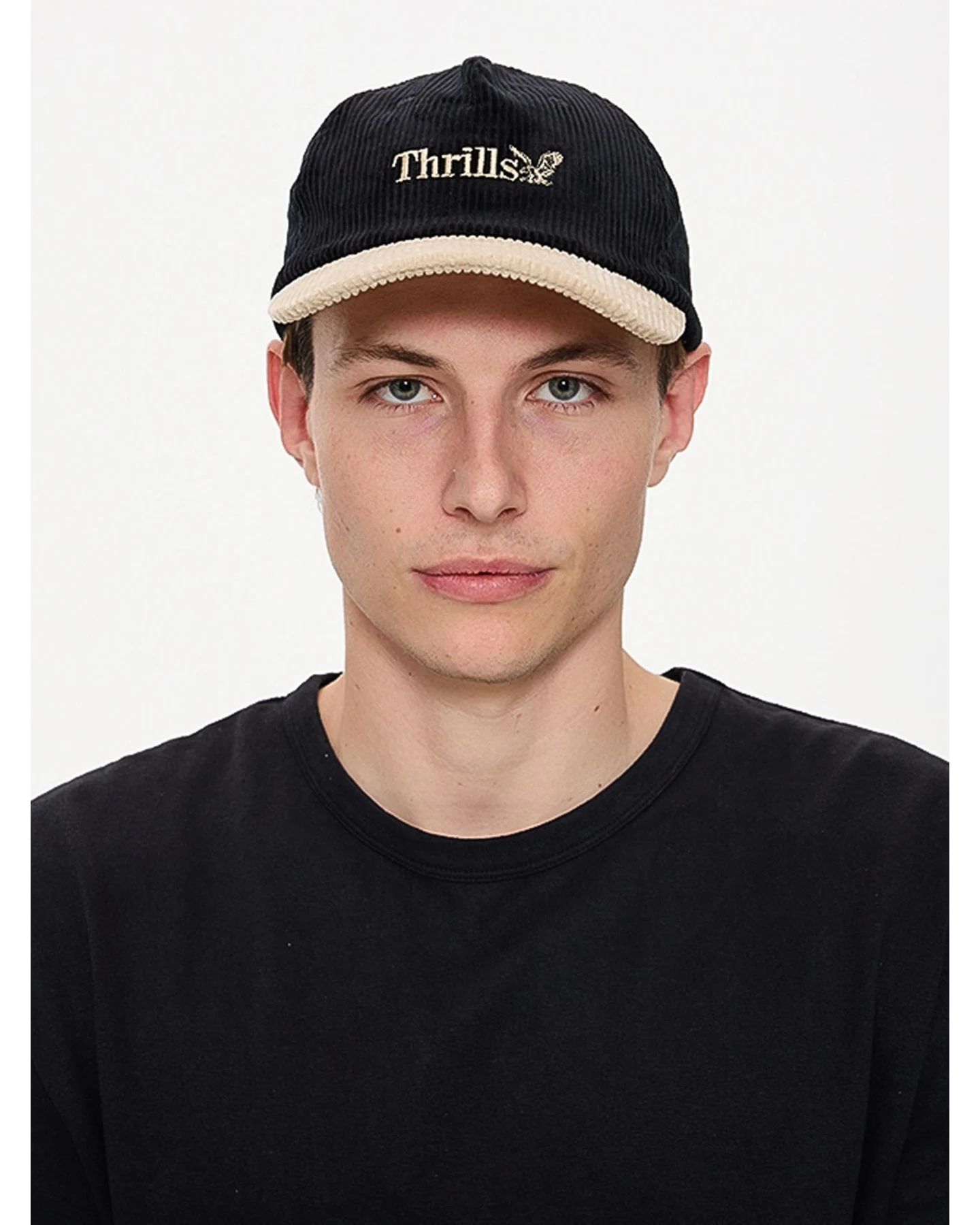 THRILLS Thrills Workwear 5 Panel Cap - Black - Green Sheen