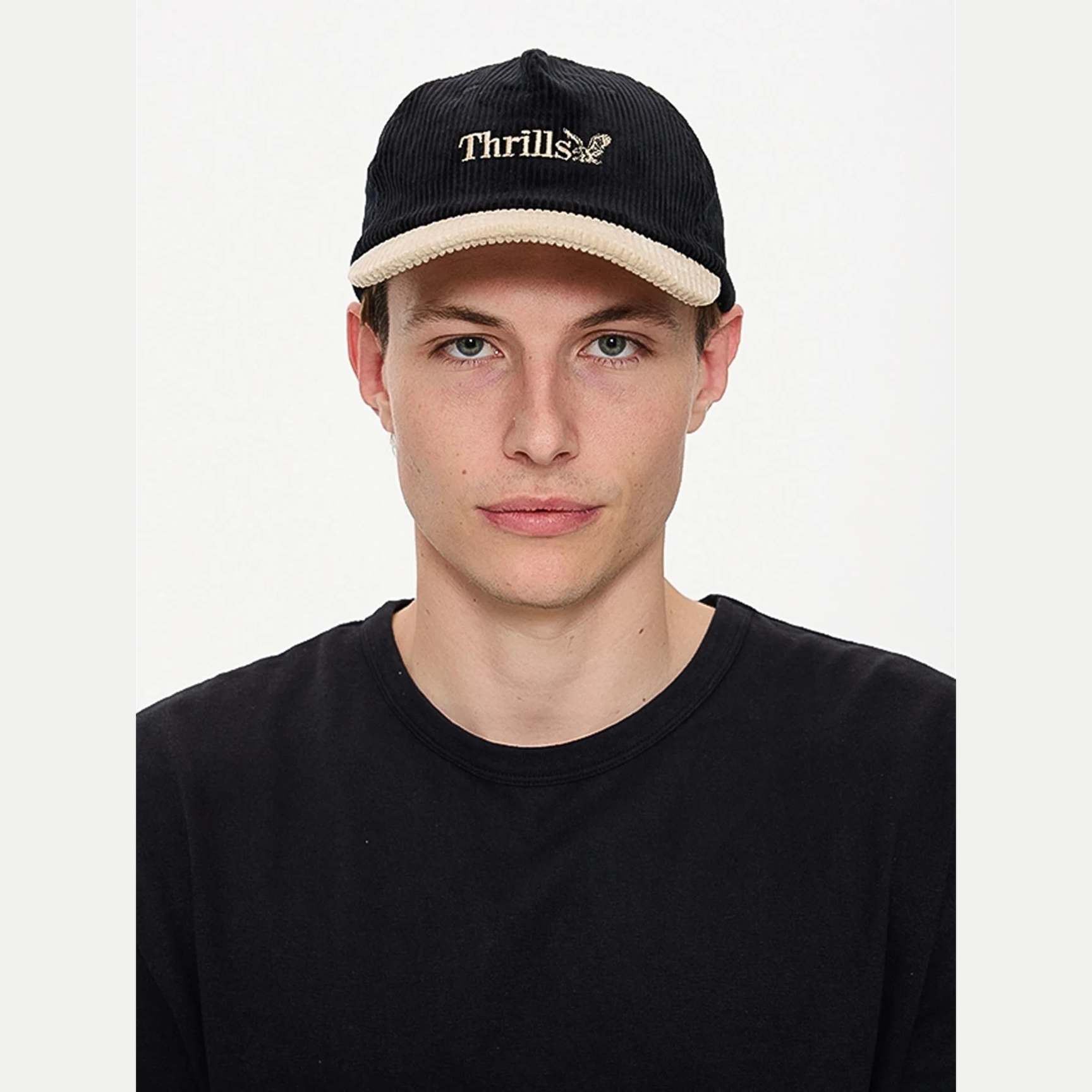 THRILLS Thrills Workwear 5 Panel Cap - Black - Green Sheen