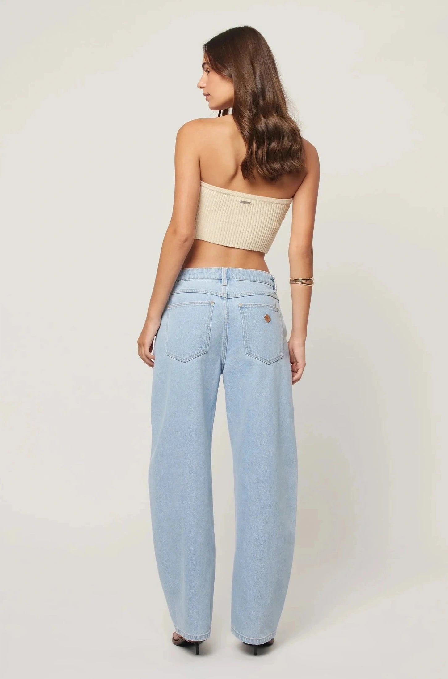 ABRAND 95 Mid barrel jean kendall - Light vintage blue