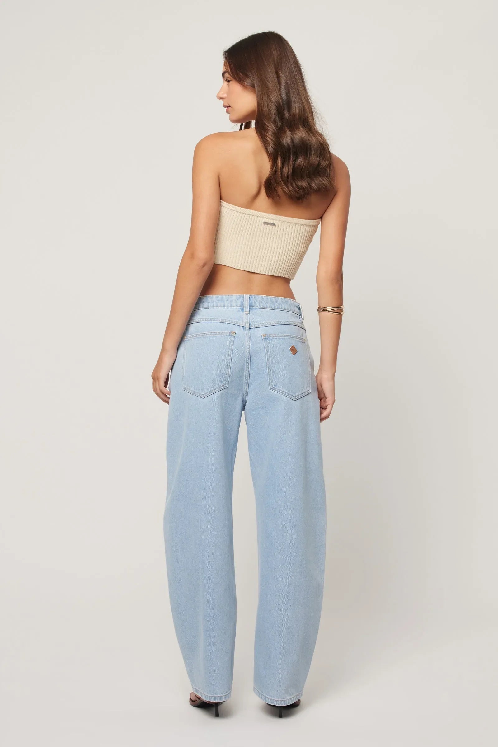 ABRAND 95 Mid barrel jean kendall - Light vintage blue