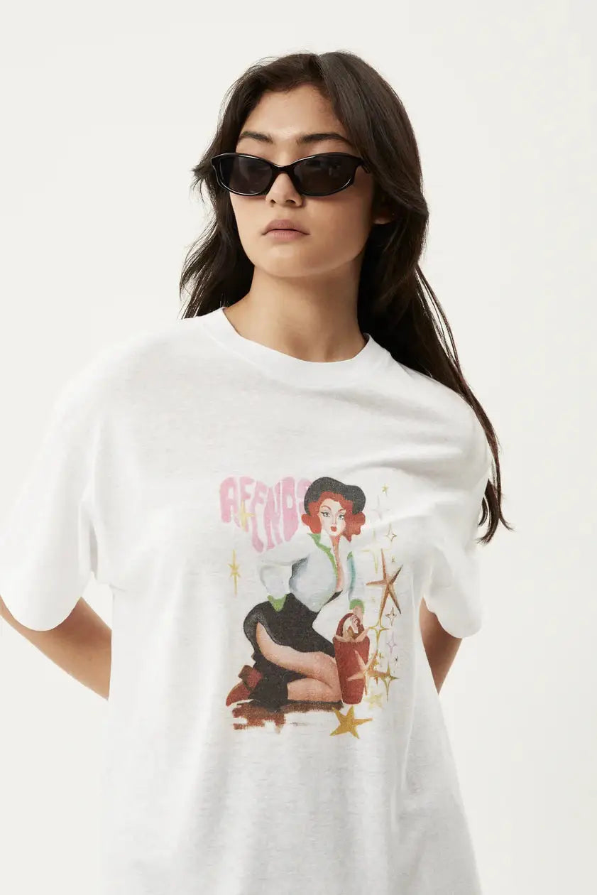 AFENDS Worlds above oversized t-shirt - White