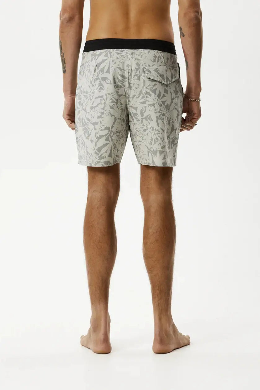 AFENDS - fixed waist boardshorts - olive floral