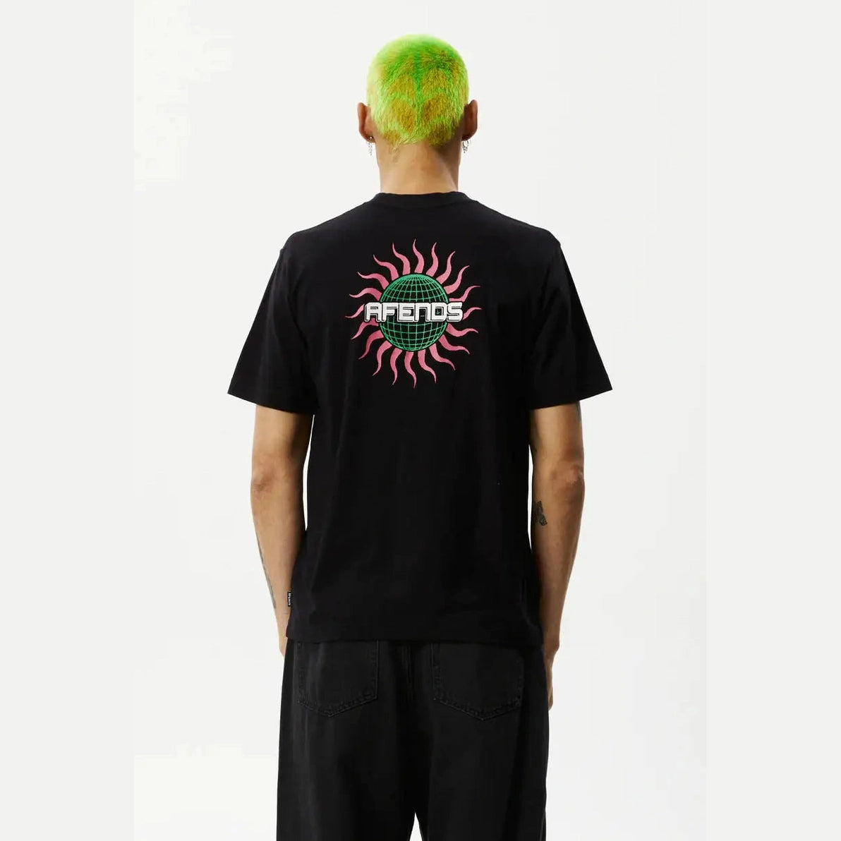 AFENDS - solar flare recycled retro fit tee - black