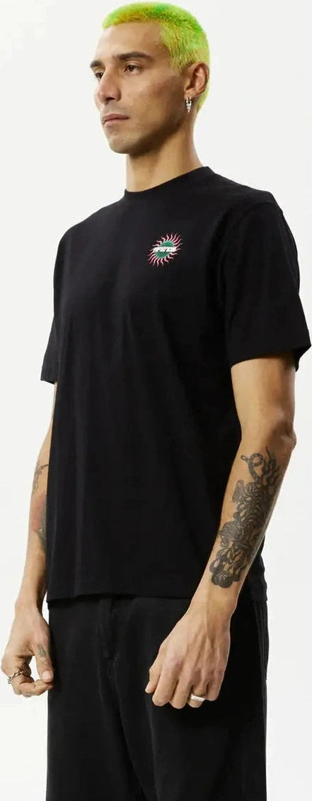 AFENDS - solar flare recycled retro fit tee - black