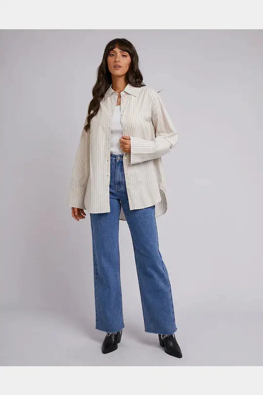 ALL ABOUT EVE Holiday oversized shirt - Oatmeal