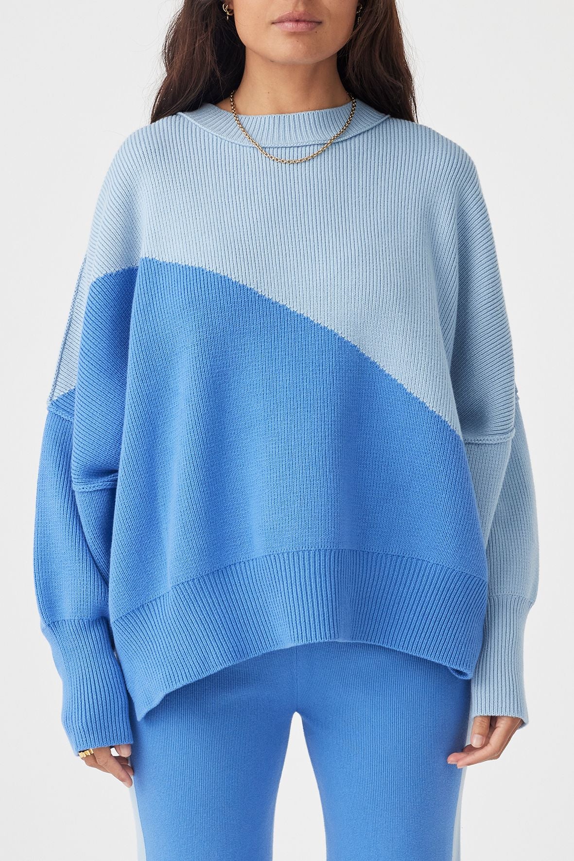ARCAA Neo sweater - Azure & powder blue