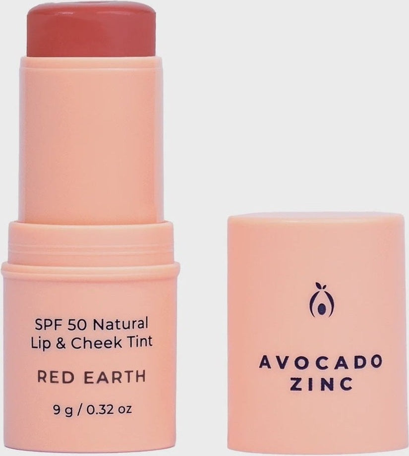 AVOCADO ZINC SPF50 Natural lip & cheek tint - Red earth