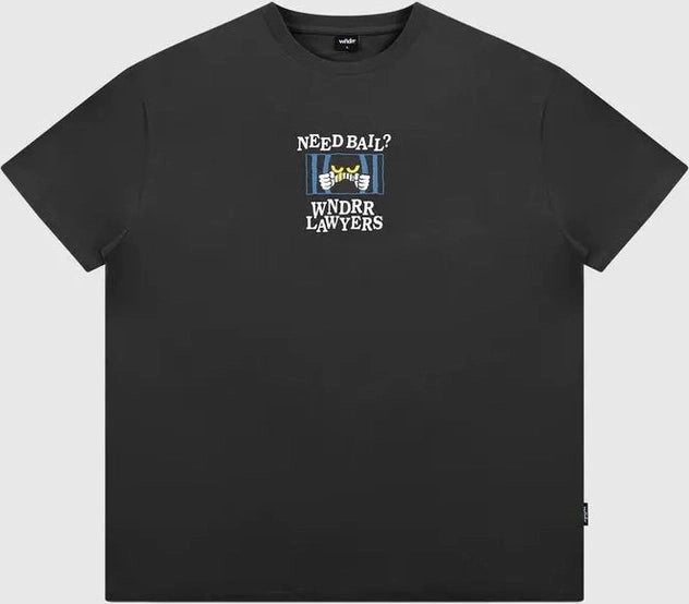 WNDRR BAIL BOX FIT TEE - FADED BLACK