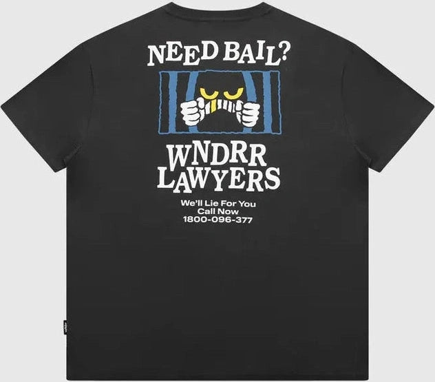 WNDRR BAIL BOX FIT TEE - FADED BLACK