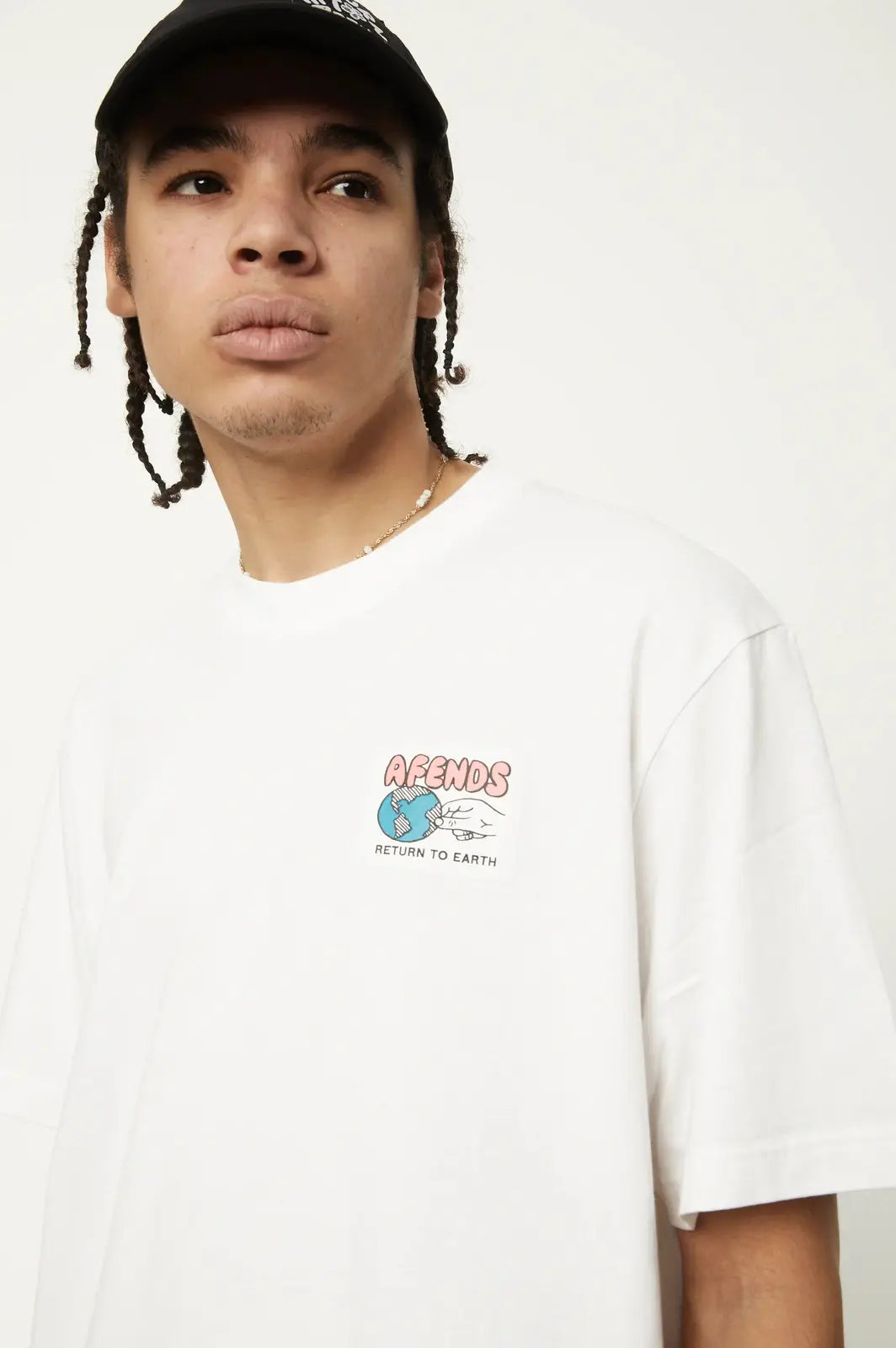 Afends back to it recycled tee - white