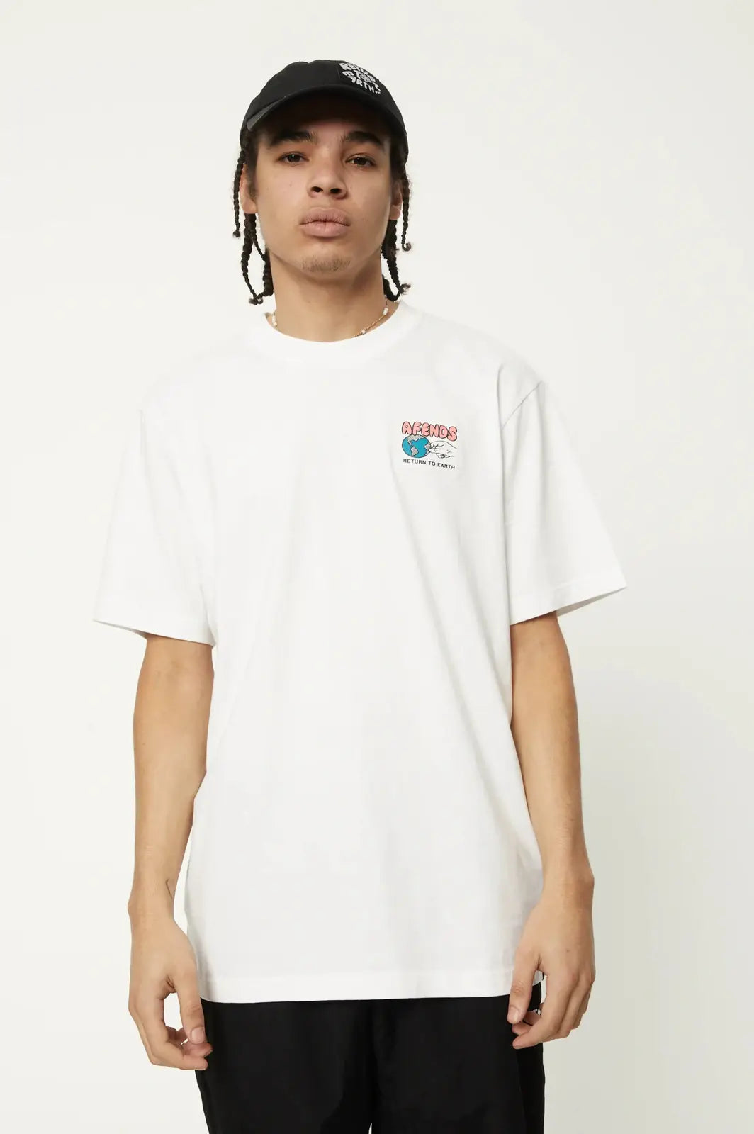 Afends back to it recycled tee - white