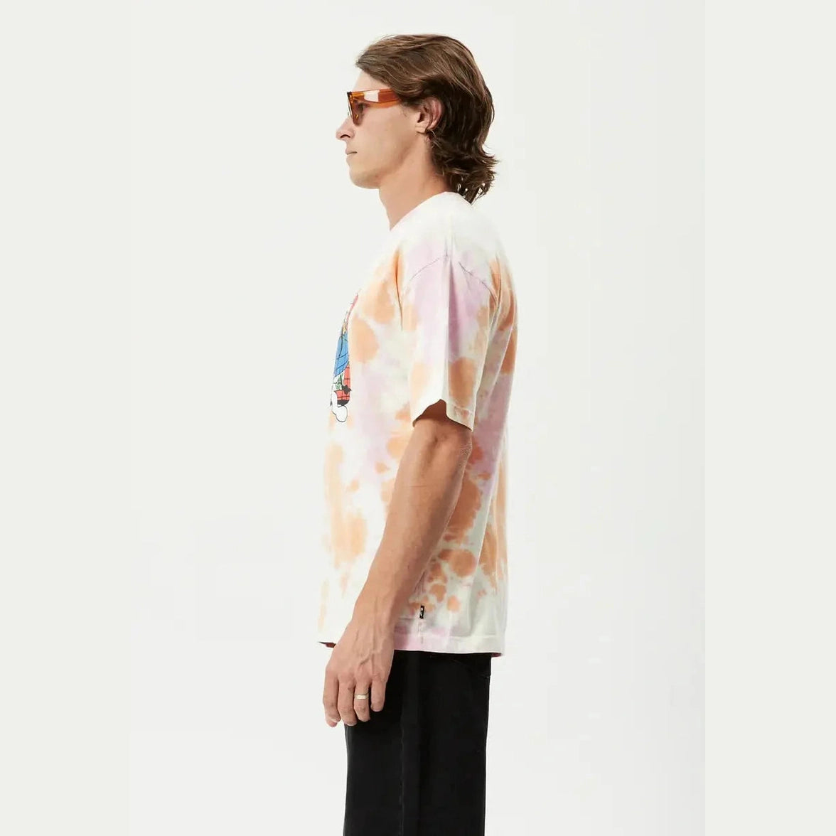 Afends globe - recycled oversized graphic t-shirt - multi