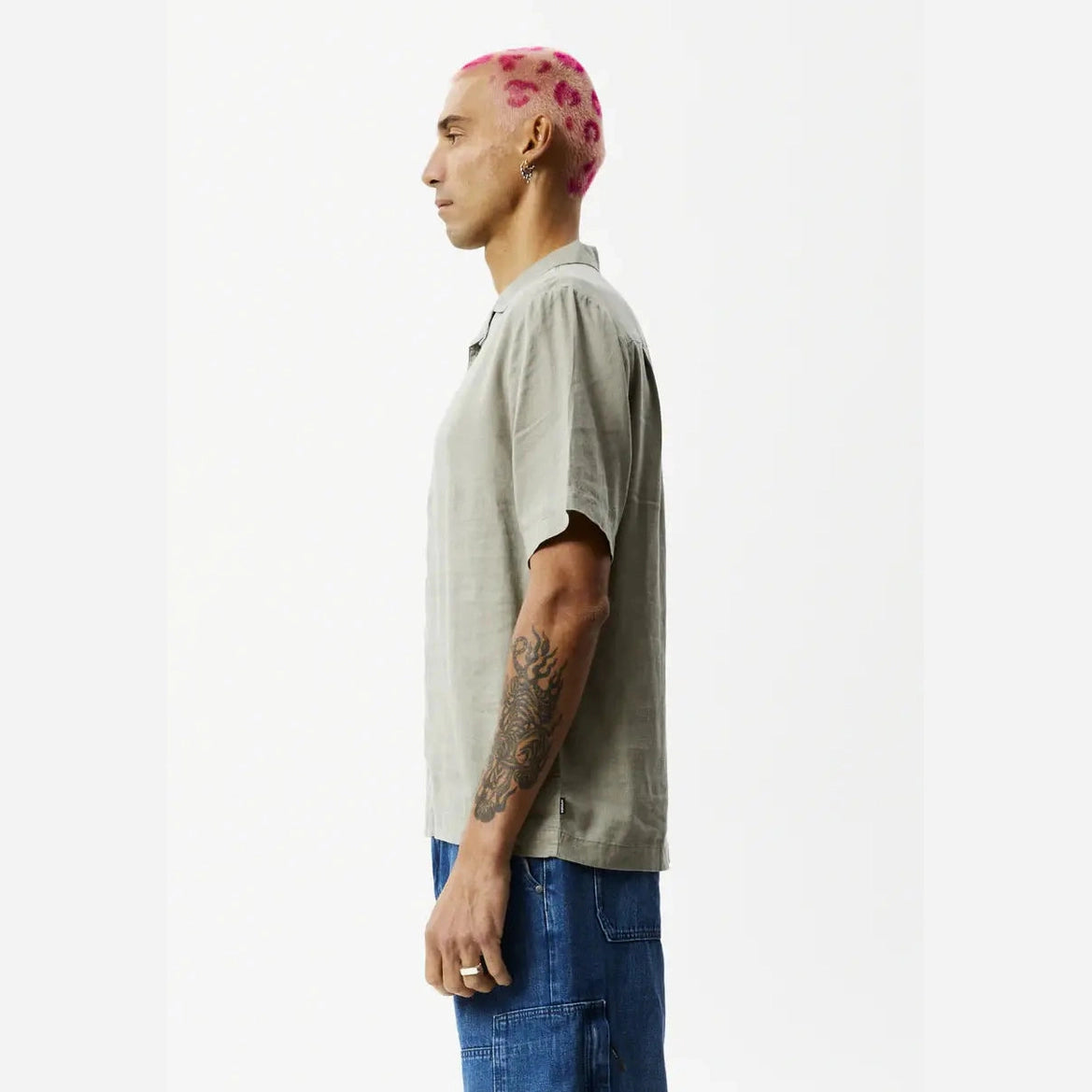 Afends hemp cuban s/s shirt - olive