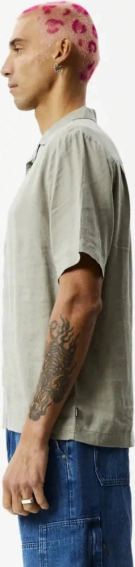 Afends hemp cuban s/s shirt - olive