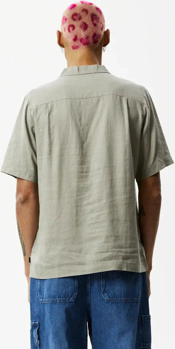 Afends hemp cuban s/s shirt - olive
