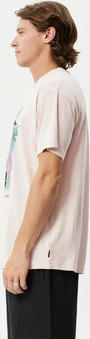 Afends liquid haze - hemp boxy t-shirt - lotus