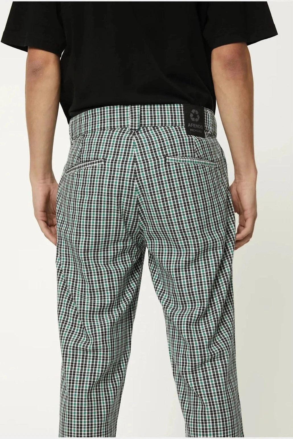 Afends mixed business hemp suit pants- black