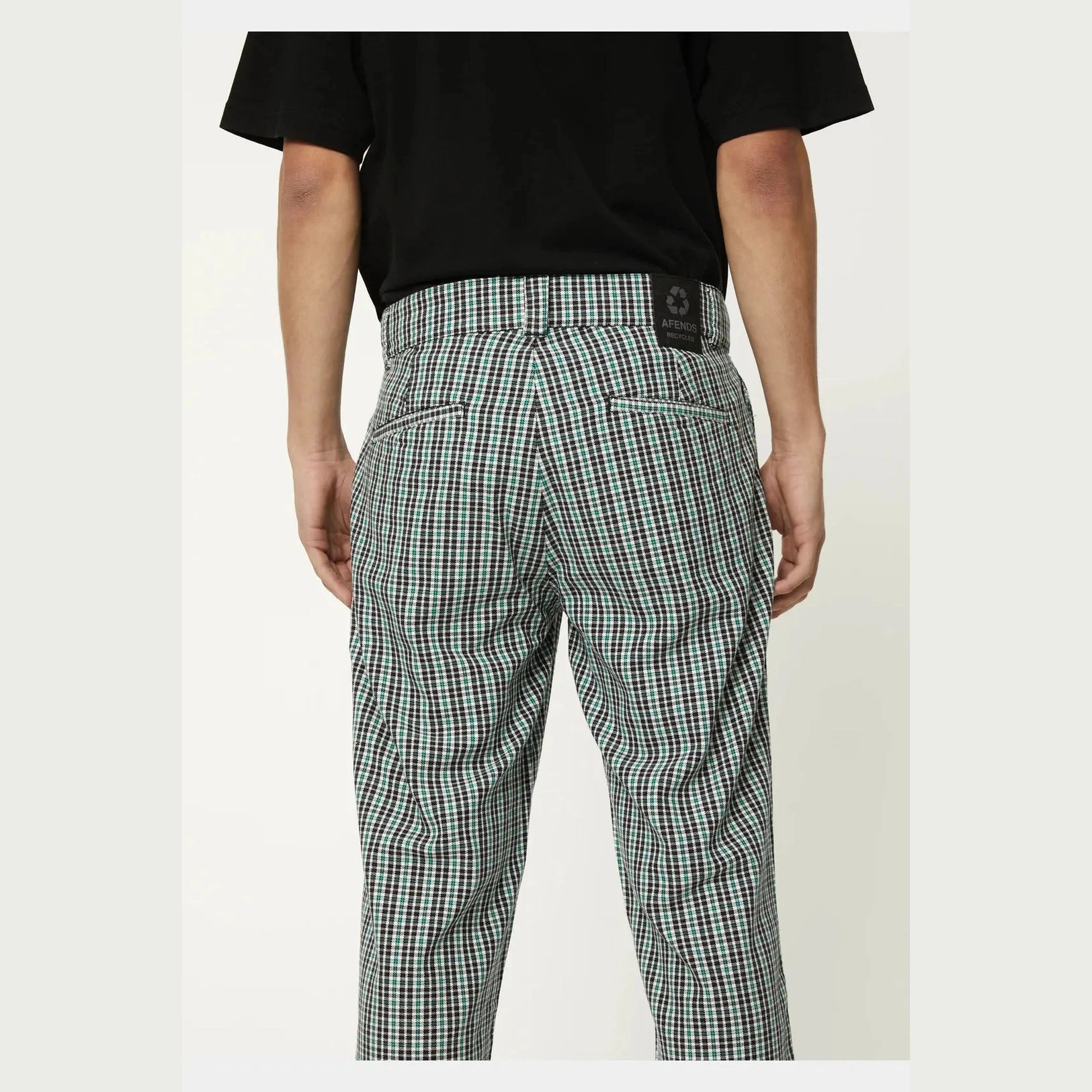 Afends mixed business hemp suit pants- black
