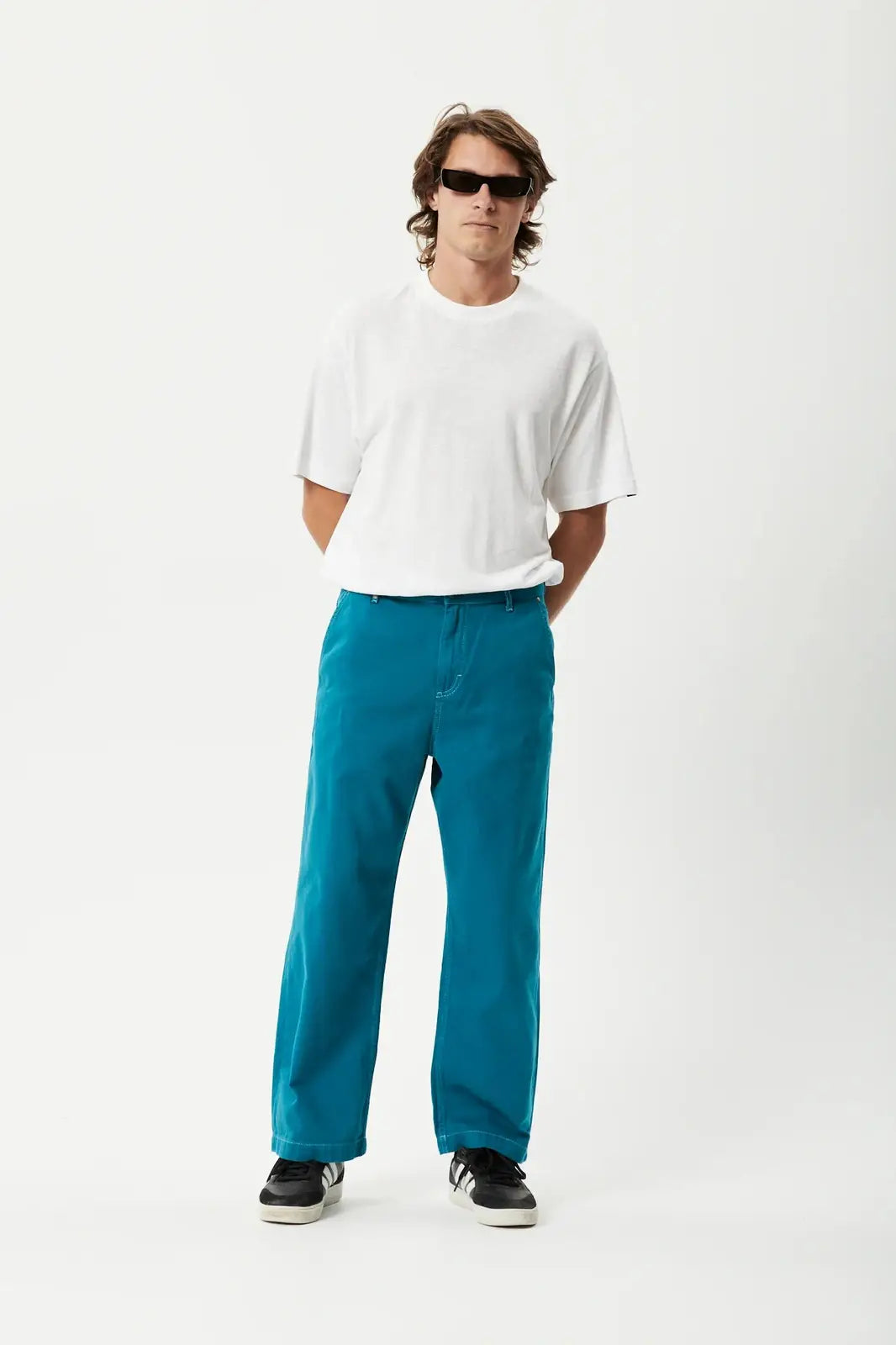 Afends pablo recycled baggy pants- azure