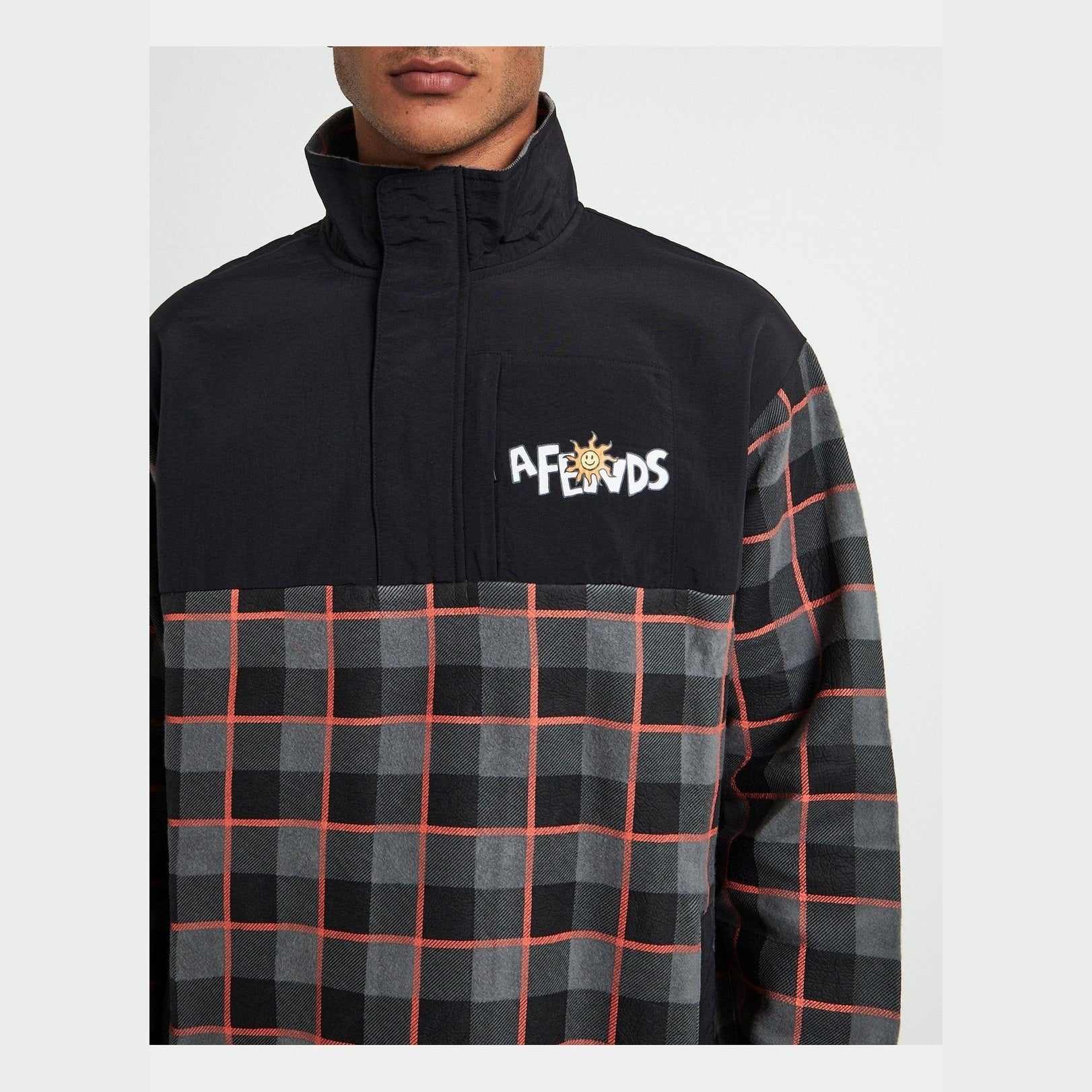 Afends sunshine recycled fleece pullover - black