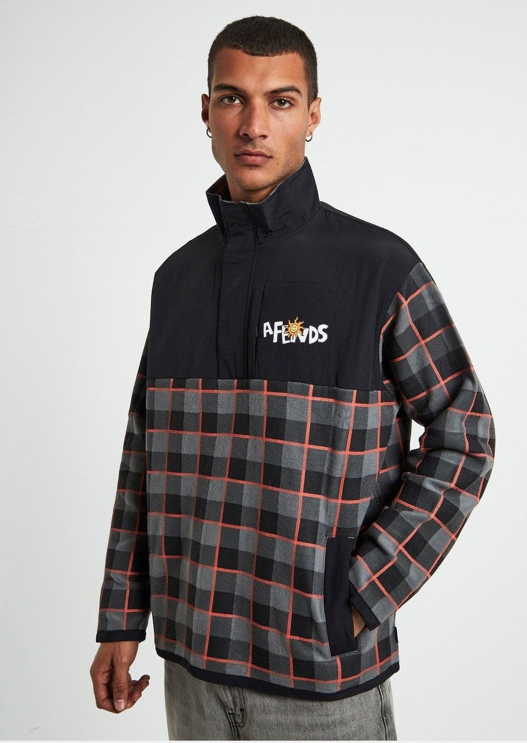 Afends sunshine recycled fleece pullover - black