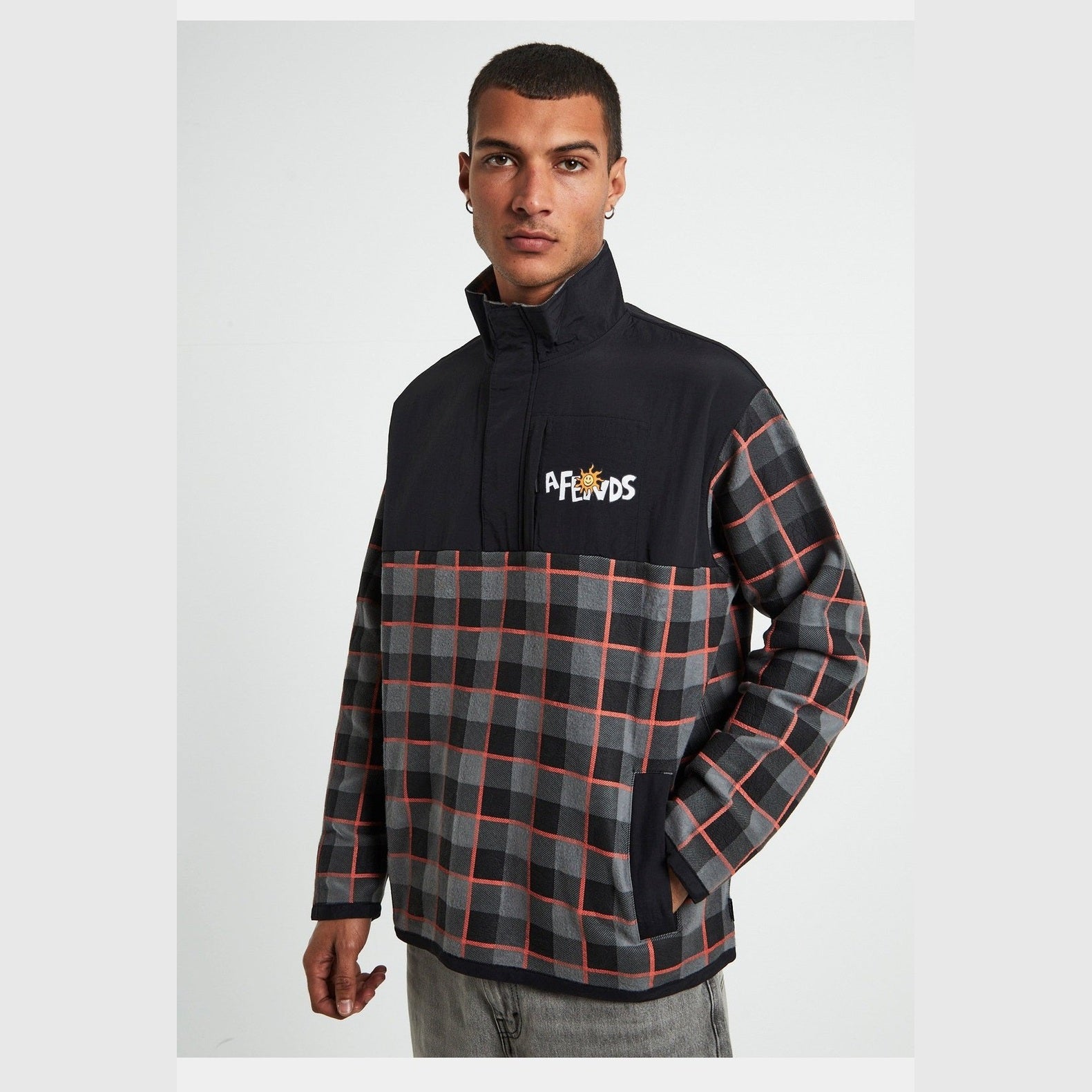 Afends sunshine recycled fleece pullover - black