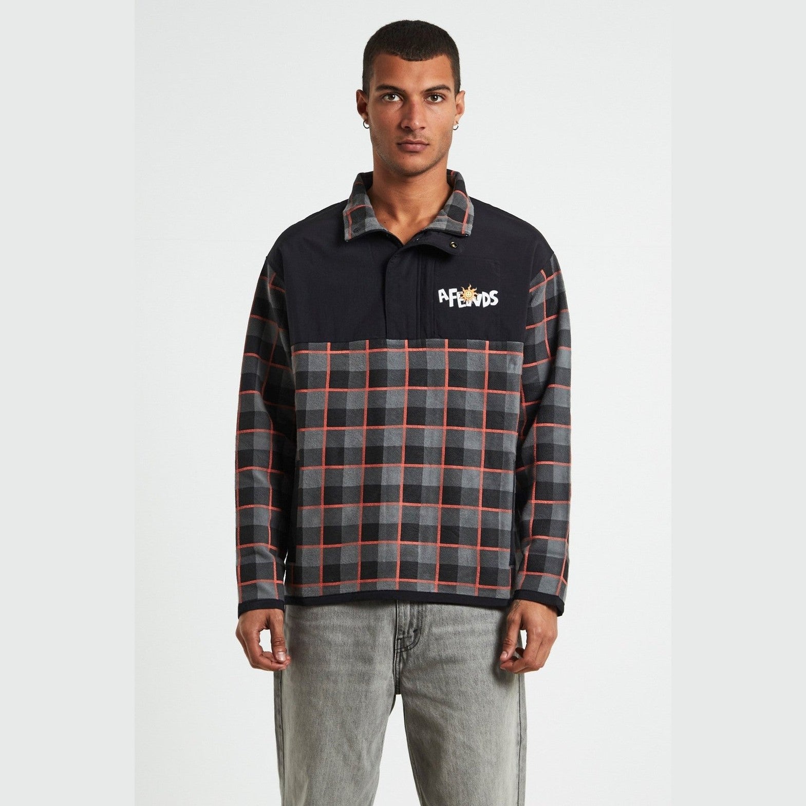 Afends sunshine recycled fleece pullover - black