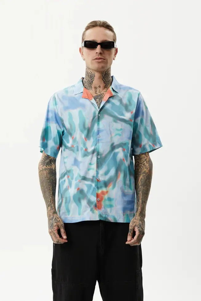 Afends thermal recycled cuban short sleeve shirt - multi