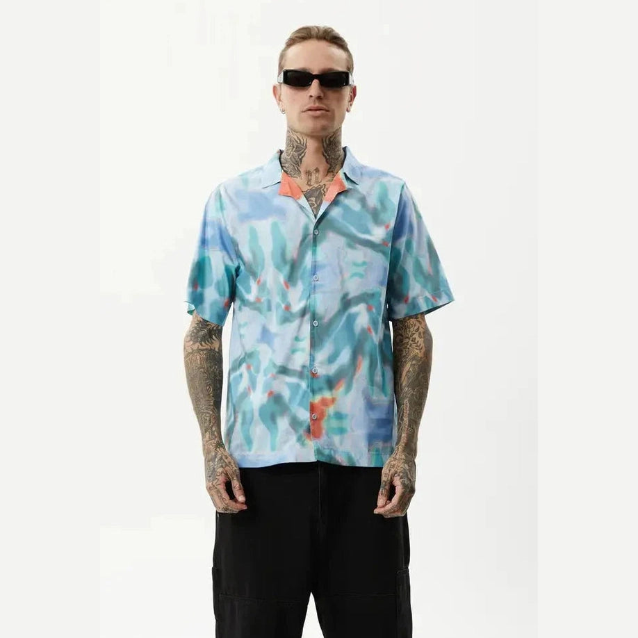 Afends thermal recycled cuban short sleeve shirt - multi