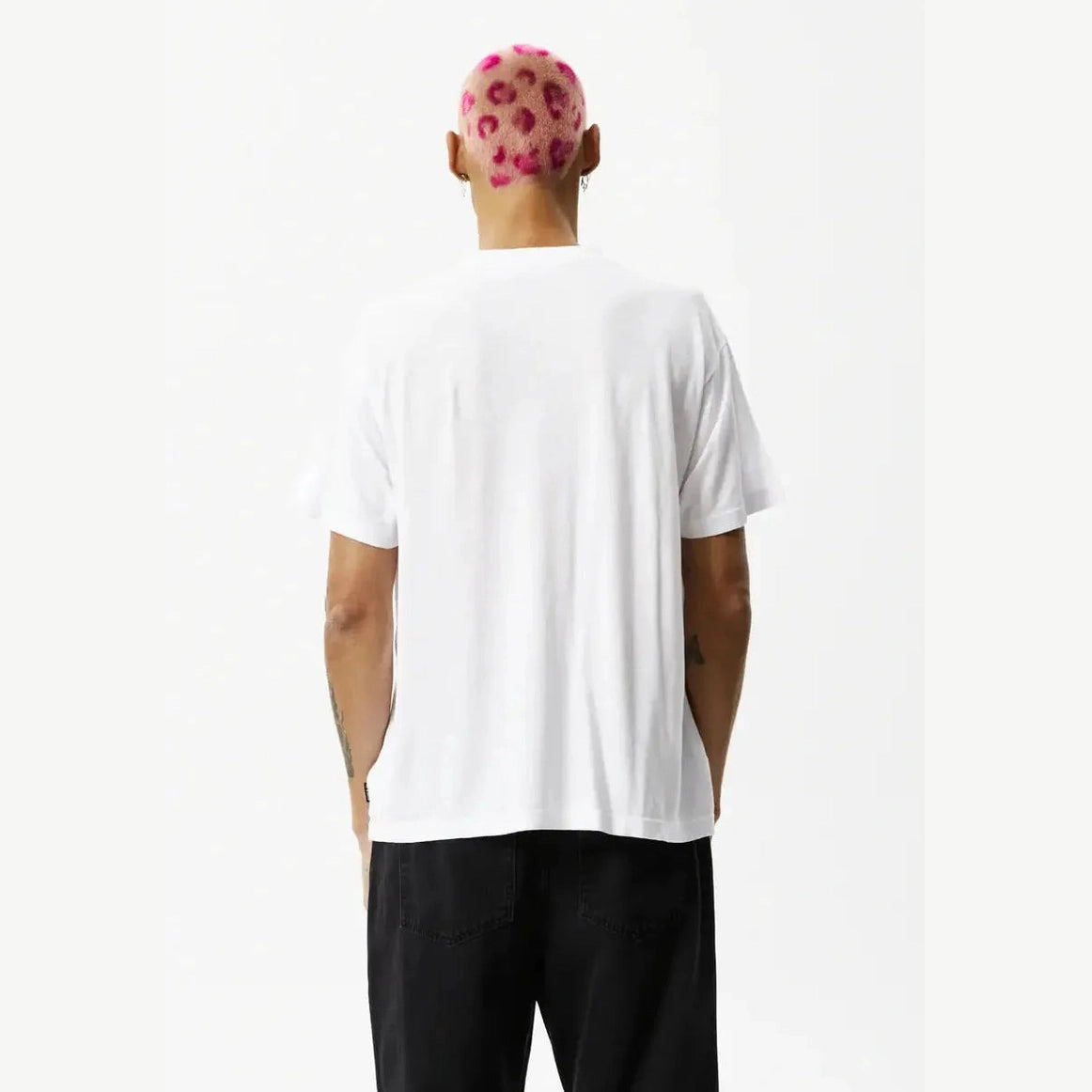Afends waterfall hemp regular fit tee - white