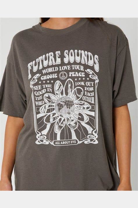 All about eve future tee- charcoal