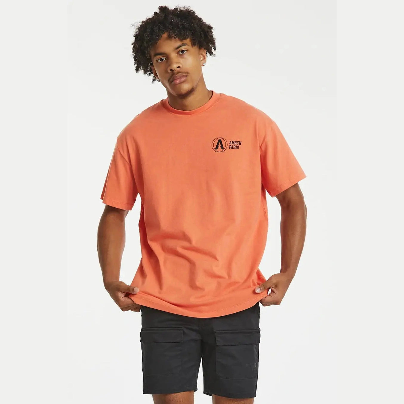 Amercain a game oversized tee - coral