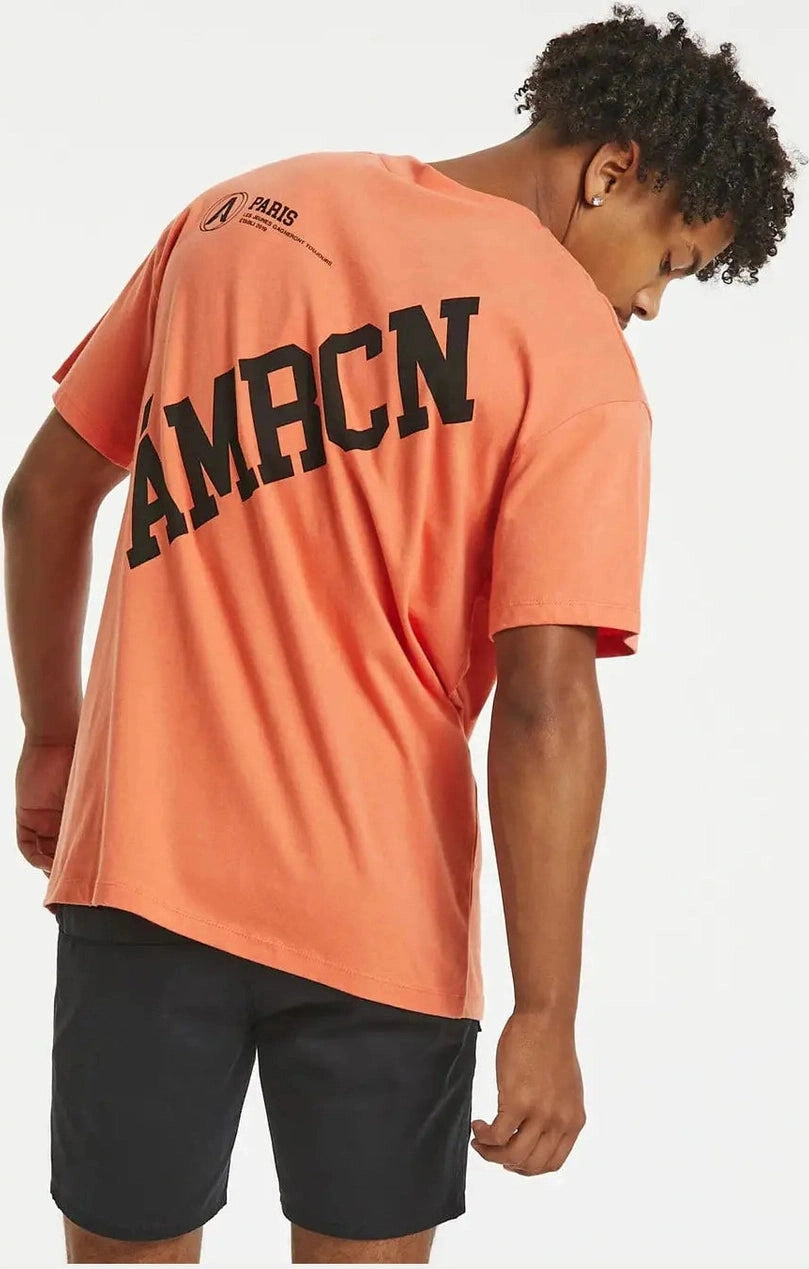 Amercain a game oversized tee - coral