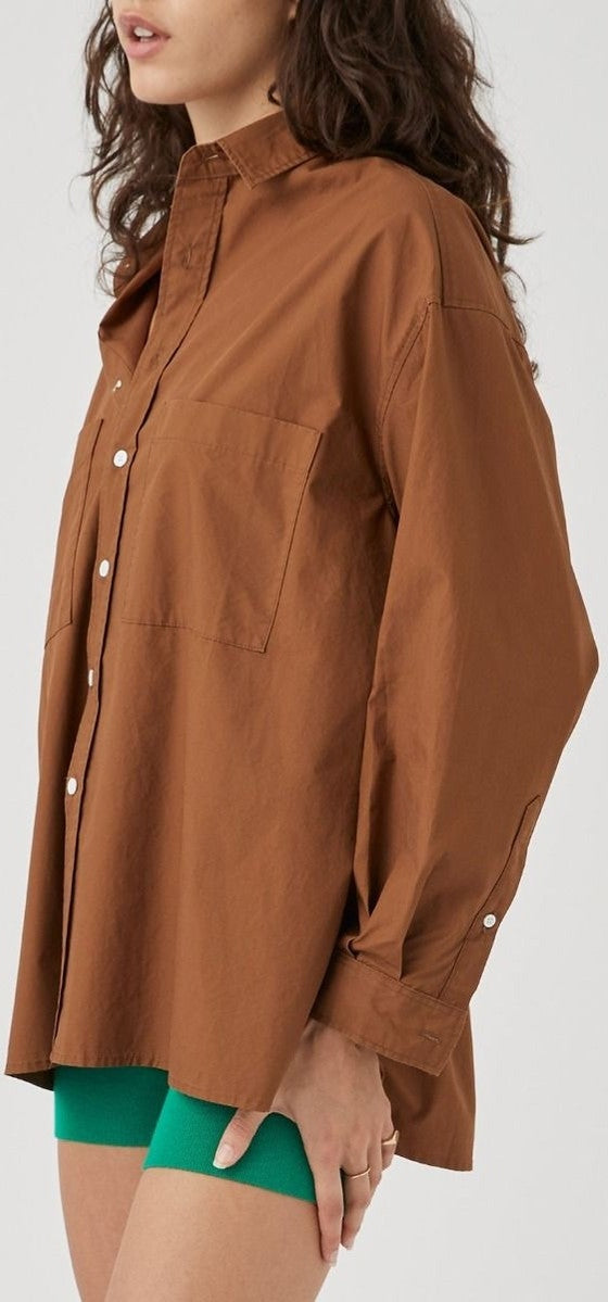 Arcaa dylan long sleeve shirt - pecan