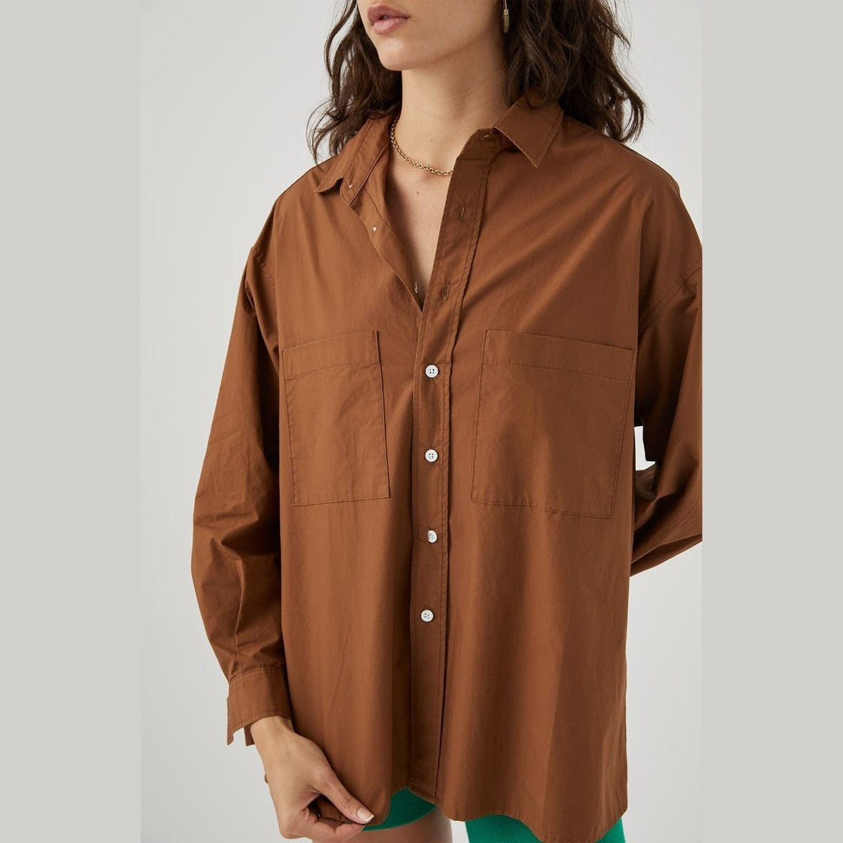Arcaa dylan long sleeve shirt - pecan