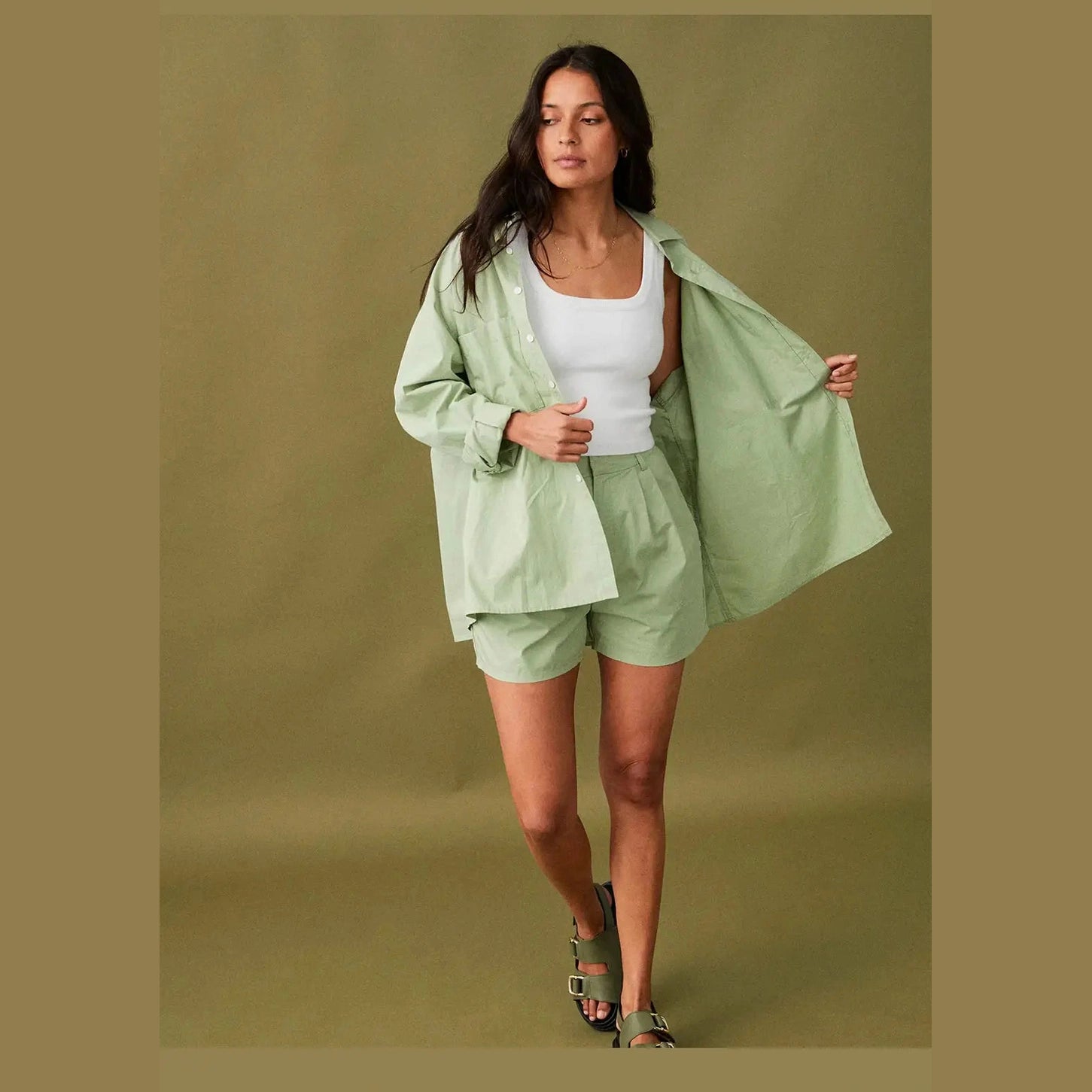 Arcaa dylan long sleeve shirt - sage