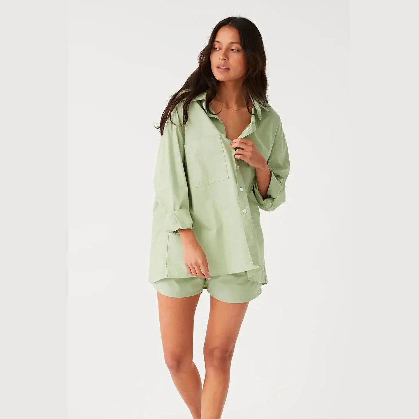 Arcaa dylan long sleeve shirt - sage