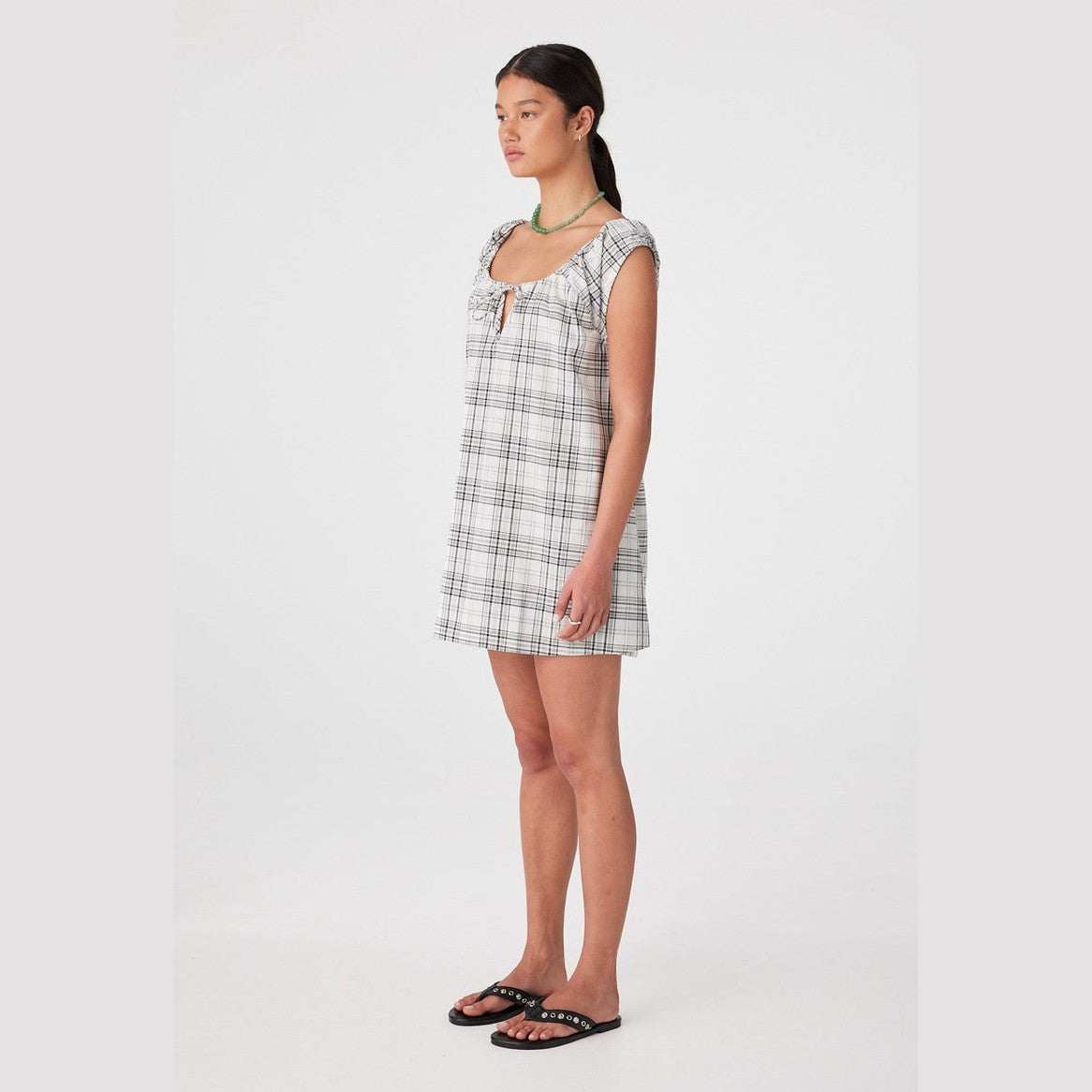 ARCAA Delilah dress - Black & cream check