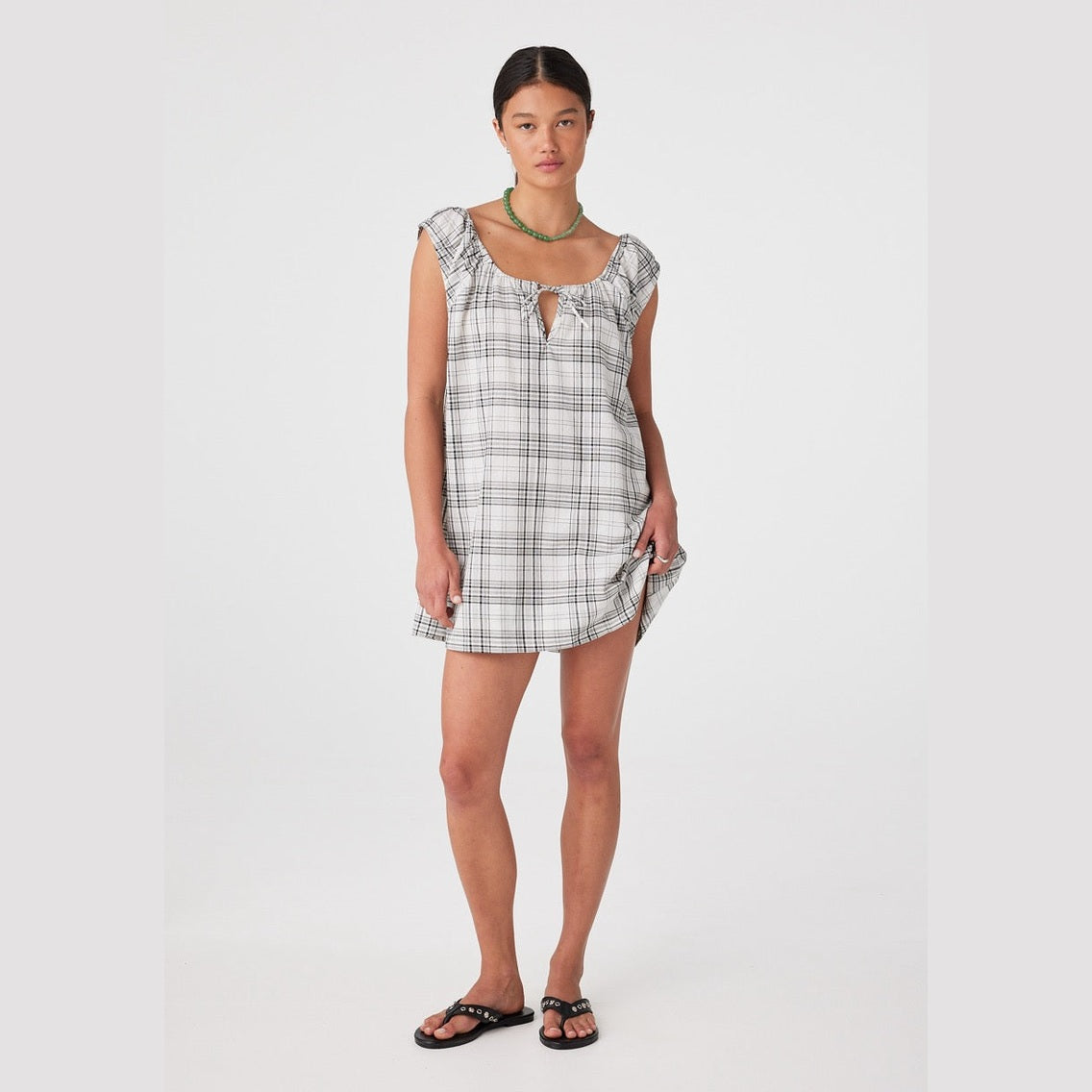 ARCAA Delilah dress - Black & cream check