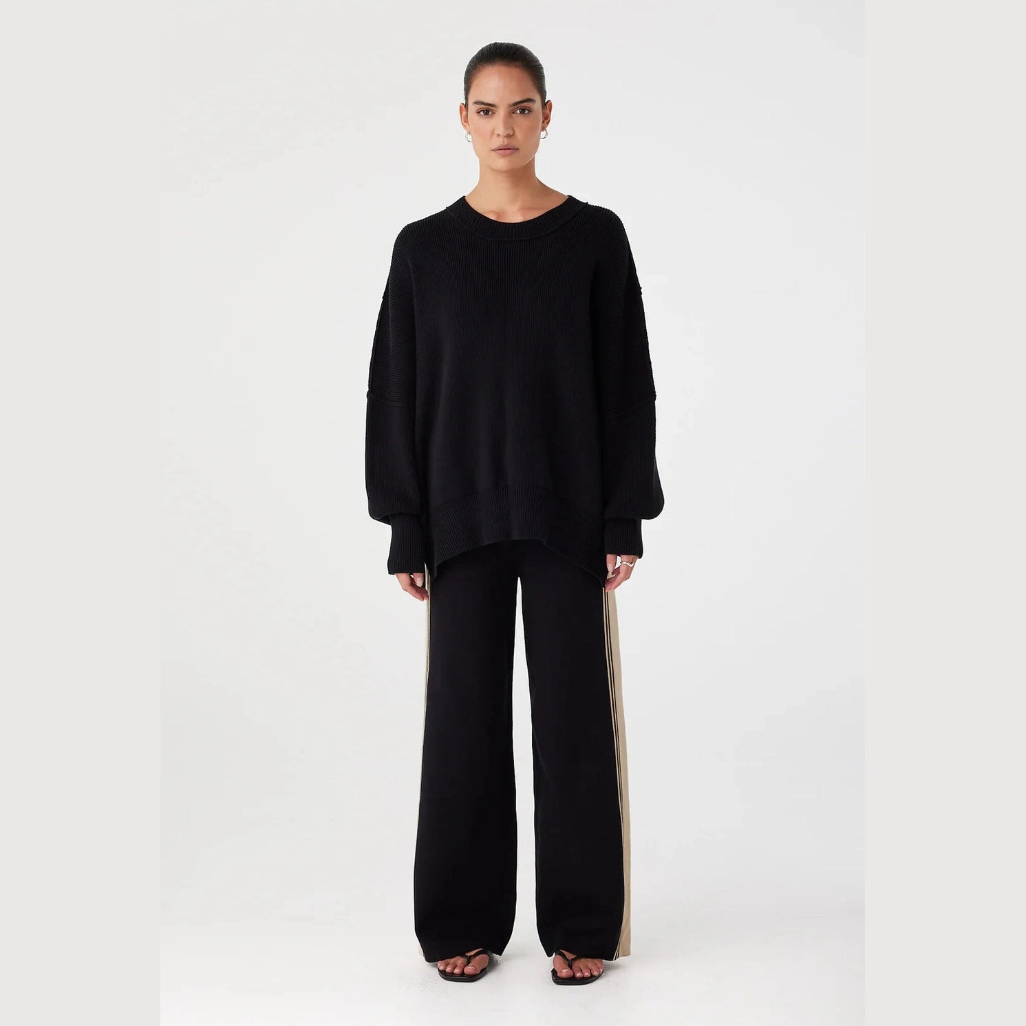 ARCAA Harper Organic Knit Sweater - Black
