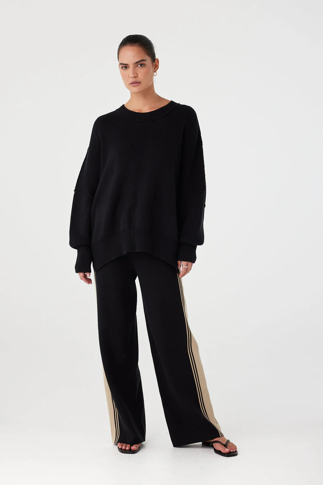 ARCAA Harper Organic Knit Sweater - Black