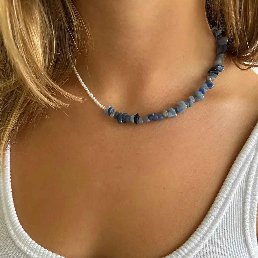 ARMS OF EVE aaliyah gemstone necklace - blue iolite