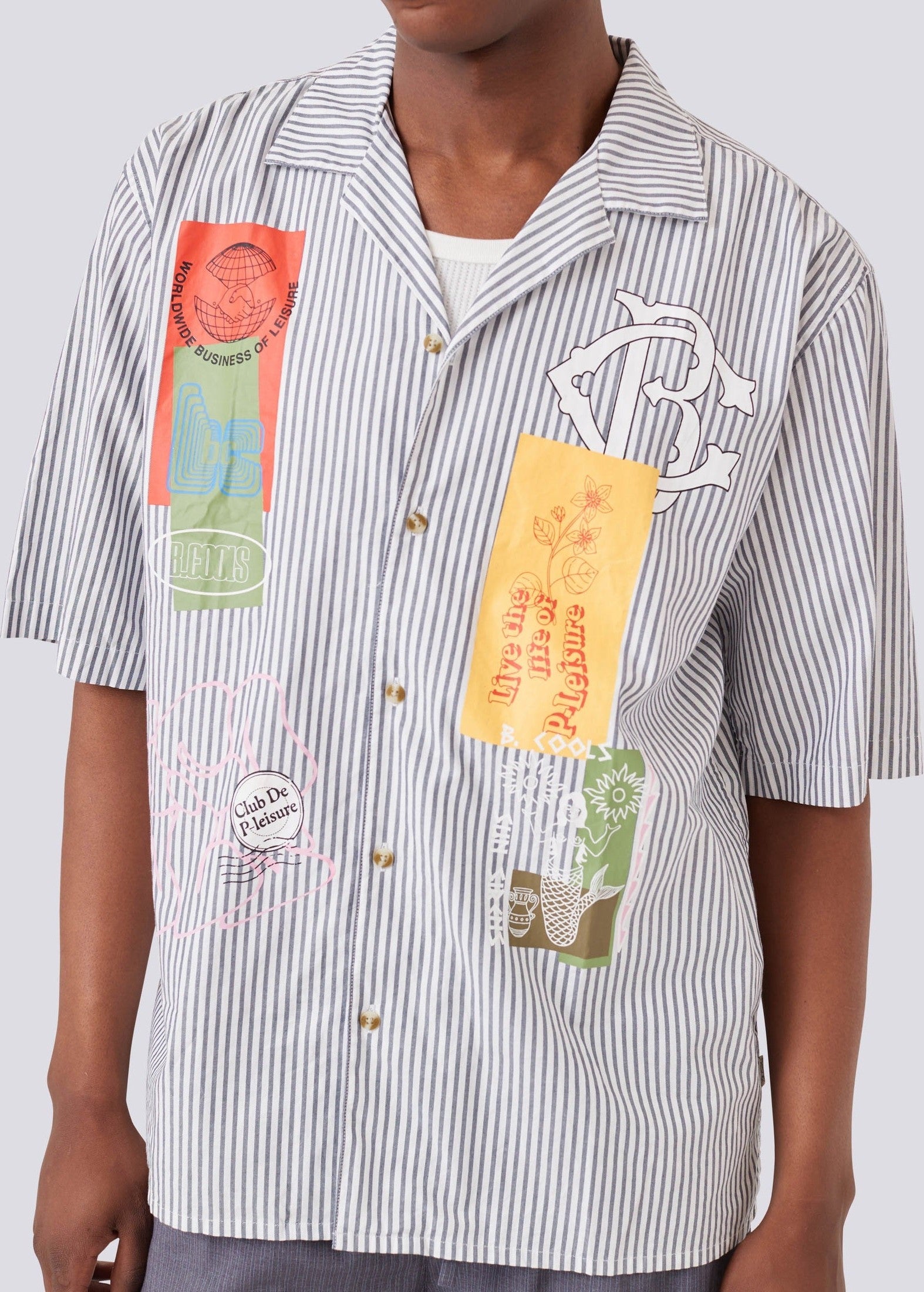 BARNEY COOLS D-Tech shirt - Blue stripe