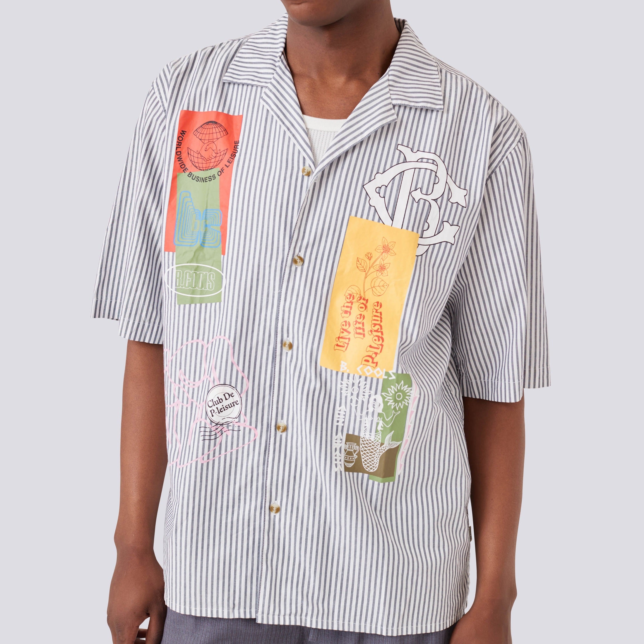 BARNEY COOLS D-Tech shirt - Blue stripe