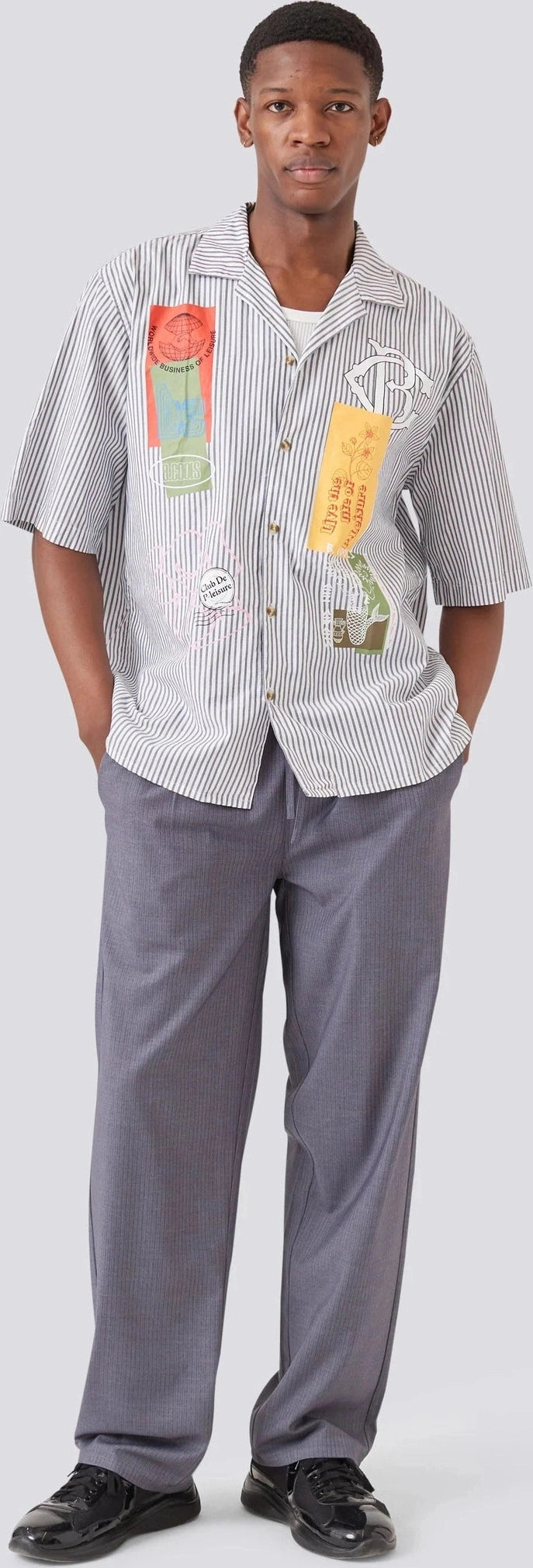 BARNEY COOLS D-Tech shirt - Blue stripe